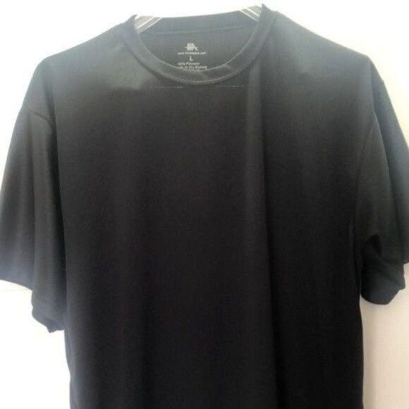 Black Short Sleeve T-Shirt Crew Neck Casual Basic Everyday Tee - Picture 2 of 8
